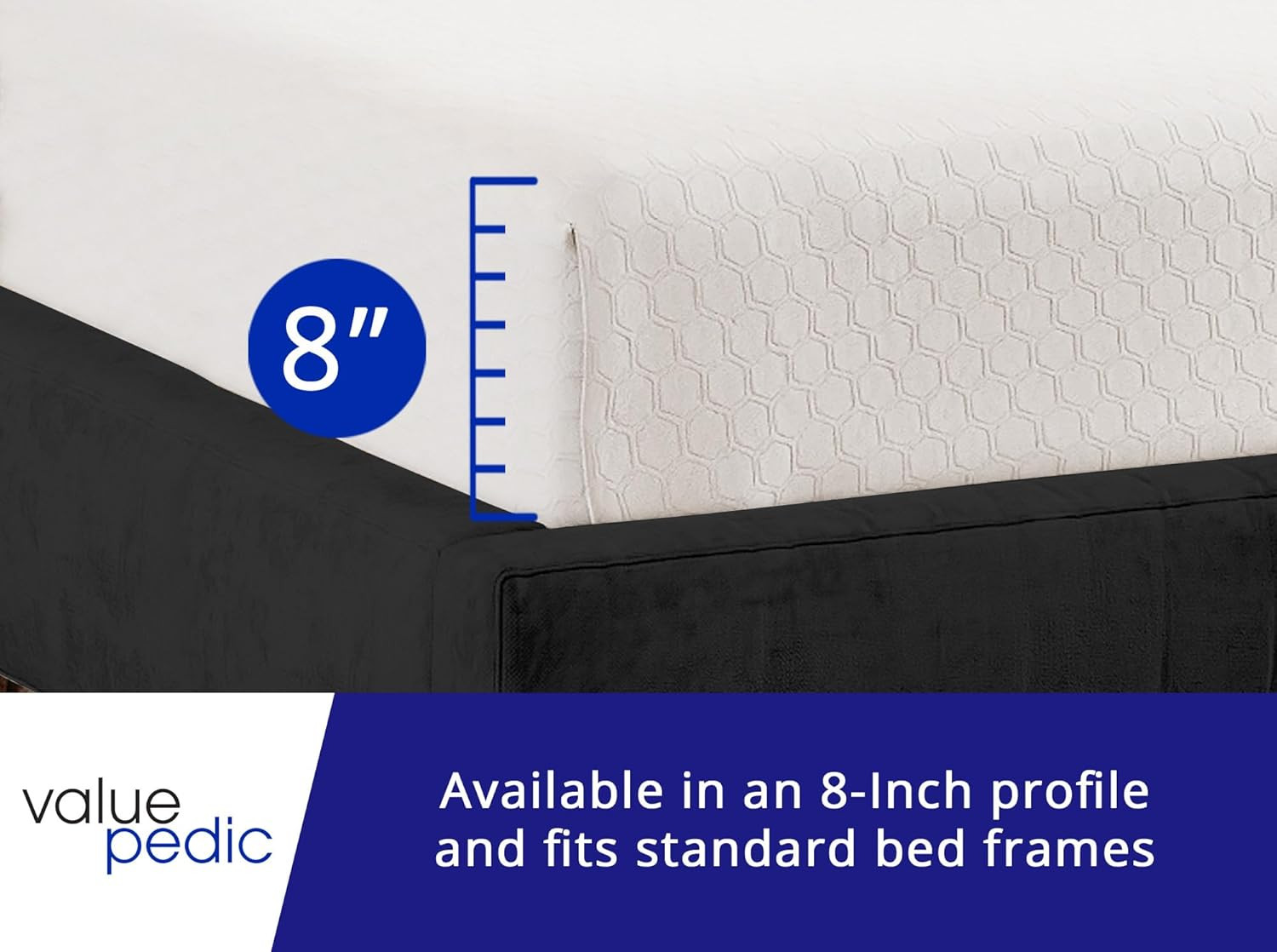 Twin Size 8-Inch Gel Memory Foam Mattress, Comfortable with Pressure Relieving E