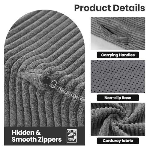 Erament Folding Mattress Size, Trifold Mattress 6 inch Foldable Queen Grey