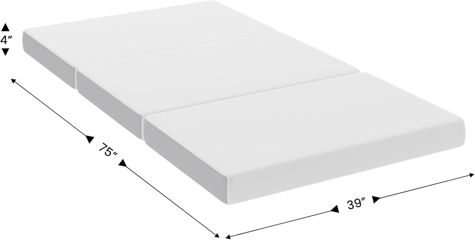 Cloud Tri-Fold Cooling Memory Foam Mattress, Portable Mattress in a Box, Certipu