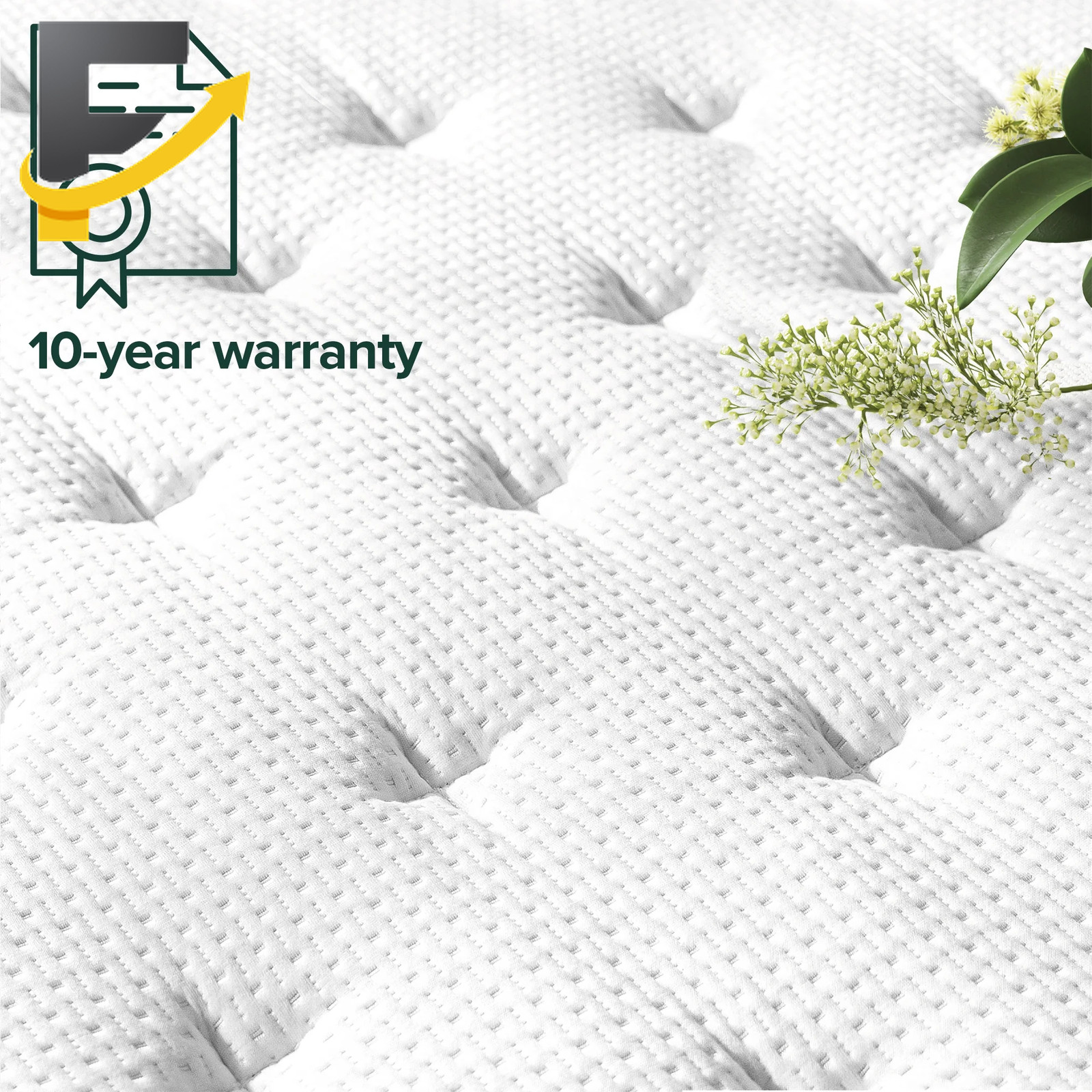 Zinus Support Plus 10″ Twin Tight Top Medium Hybrid Mattress with Comfort Foam