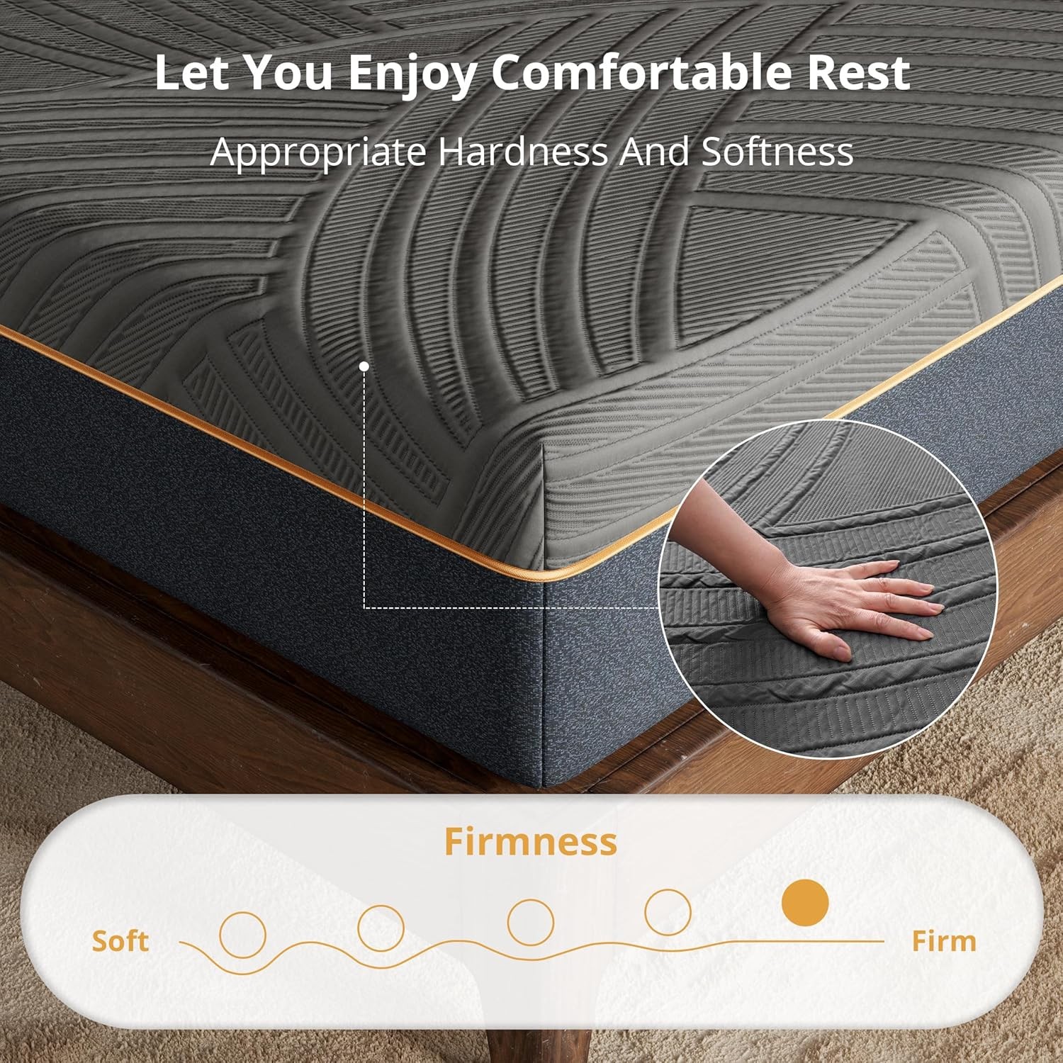 Queen Size 14 Inch Cooling Copper Gel Memory Foam Mattress – Fiberglass Free