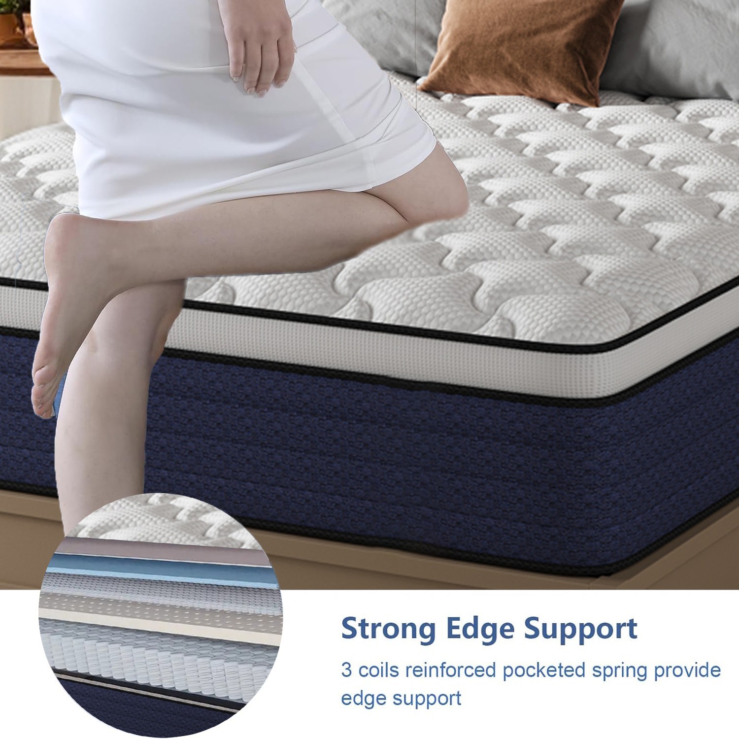 8″10″12″14 Twin Full Queen King Size Mattress in a Box Hybrid Spring Memory Foam