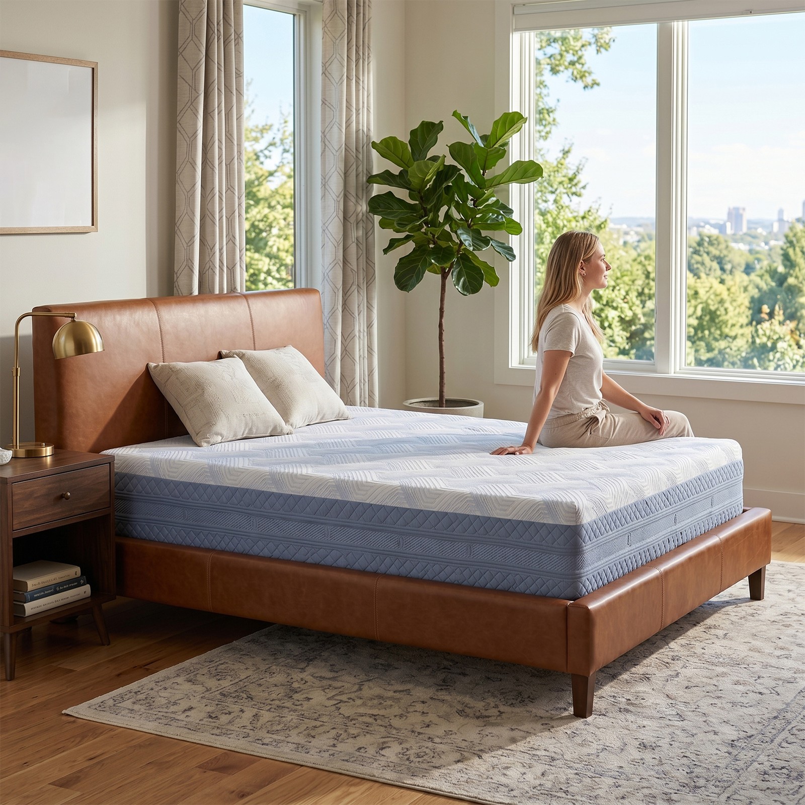 Queen Size Memory Foam Mattress Dual Certifications Safe Foam for Adults & Kids