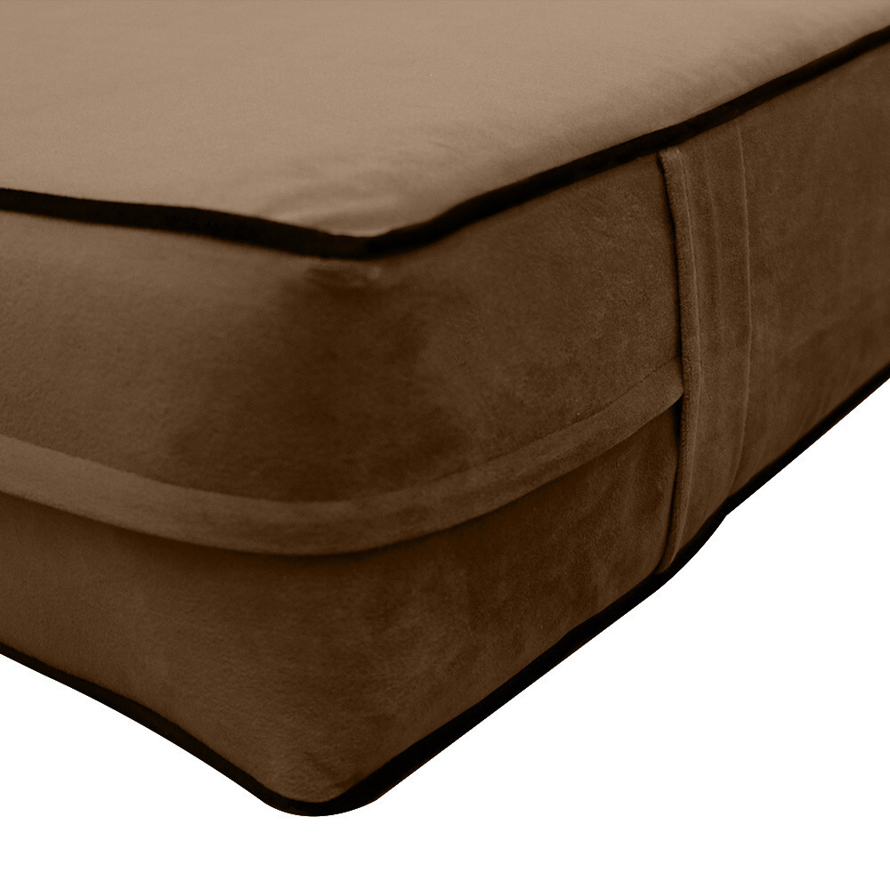 Contrast Pipe 6″ Twin 75x39x6 Velvet Indoor Daybed Mattress |COVER ONLY|-AD308