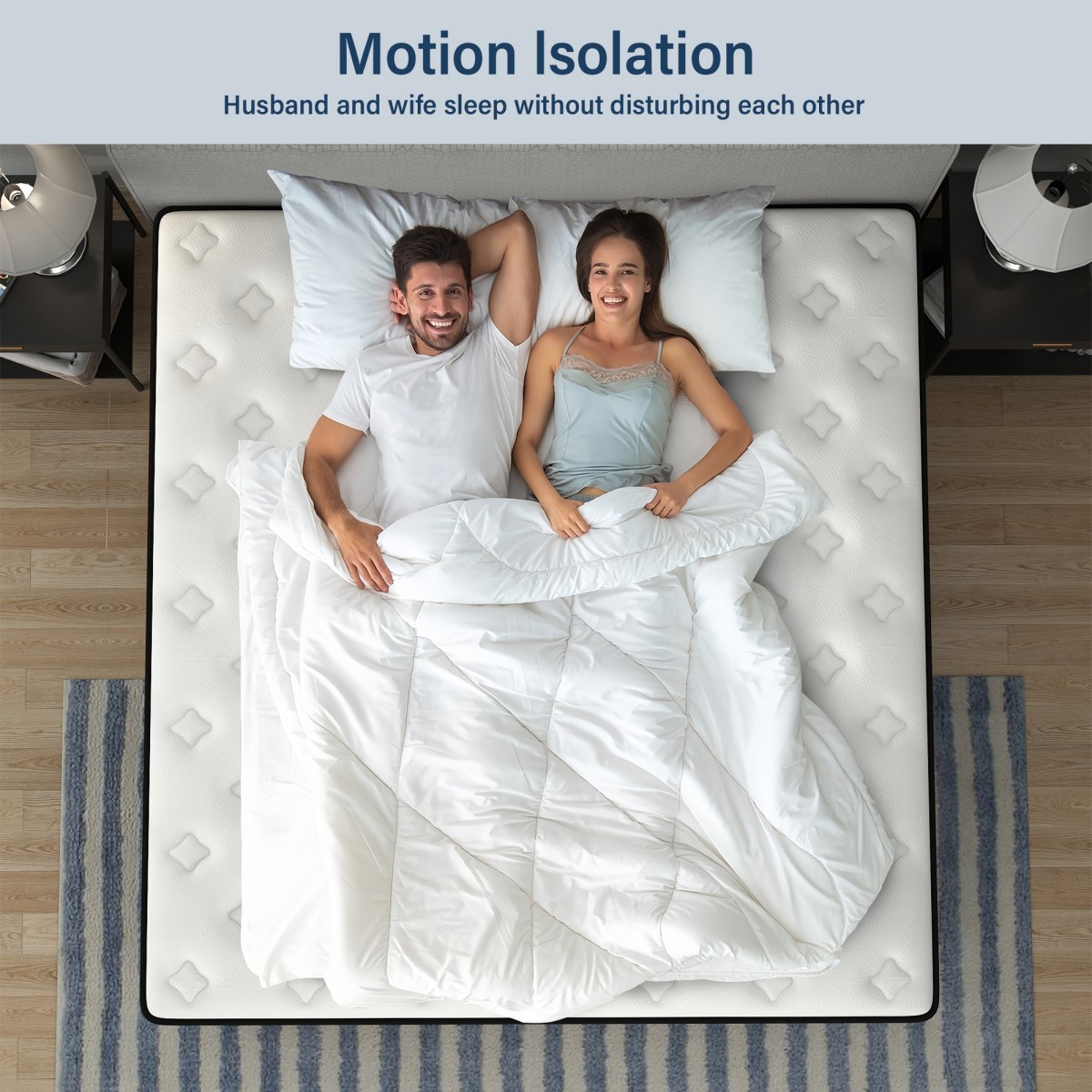 10″ 12″ 14″ Gel Memory Foam Spring Hybrid Mattress Twin Full Queen King In a Box