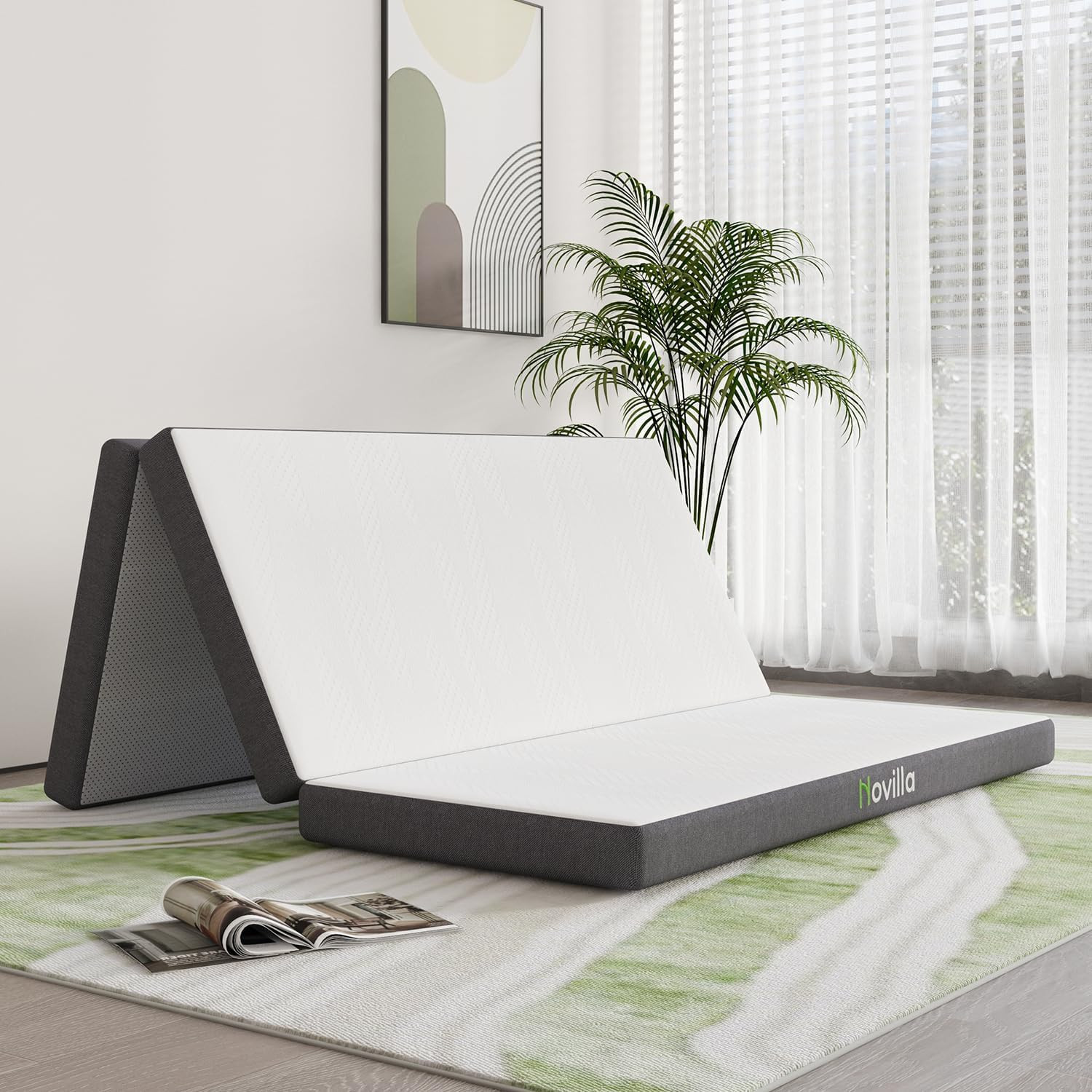 Foldable Mattresses Trifold Portable Memory Foam Twin Queen Choose Your Size