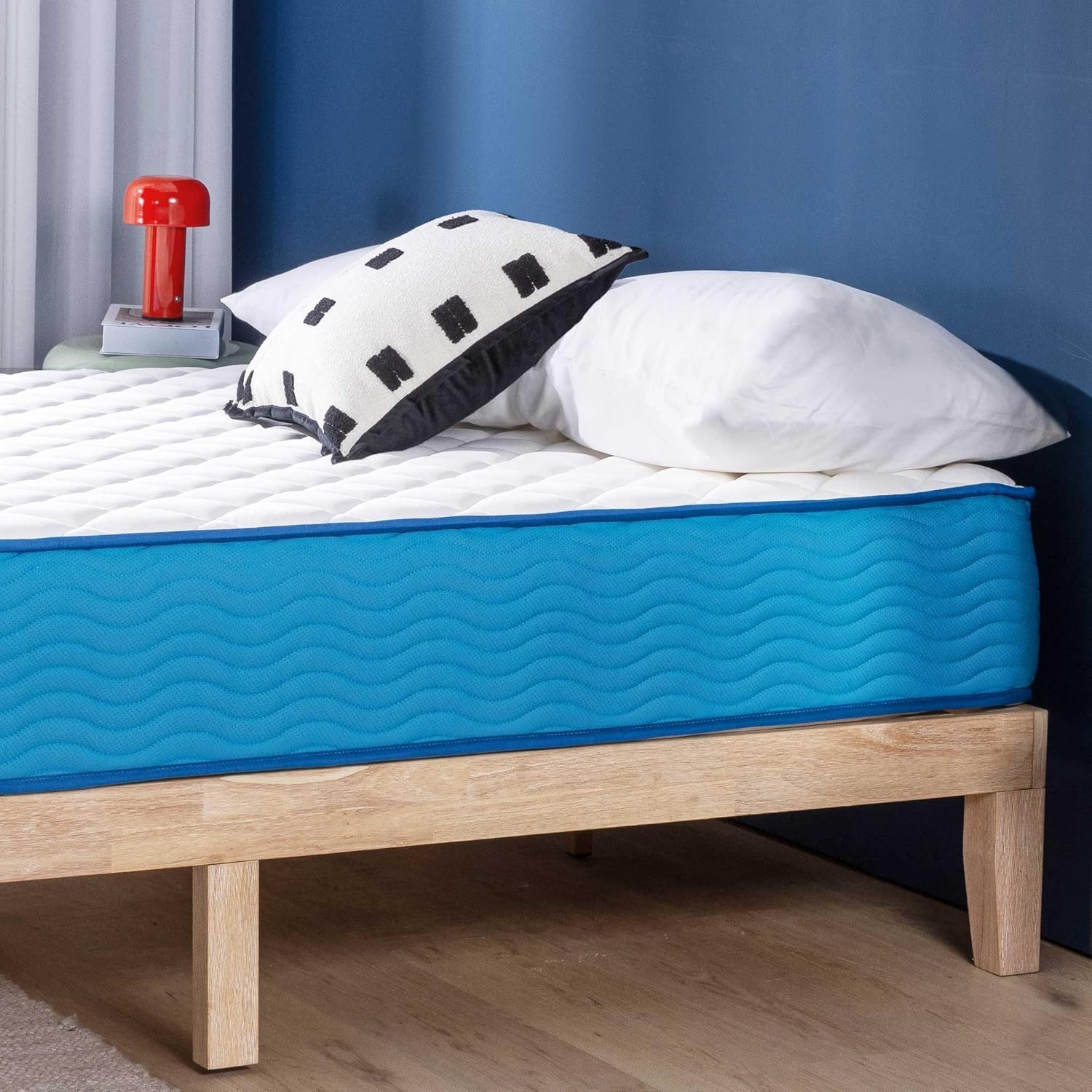 10 Inch Hybrid Mattress Tight Top Supportive Foam Pocketed Coils Certified Safe