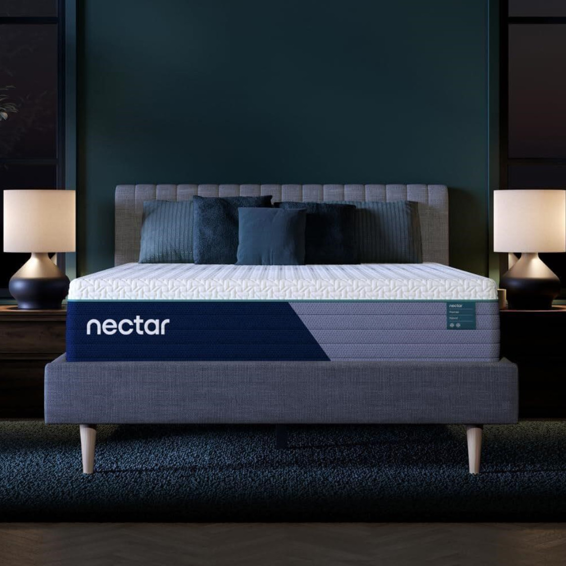 Nectar Premier 13 Queen Mattress Medium Firm Contouring Memory Foam Cooling…..