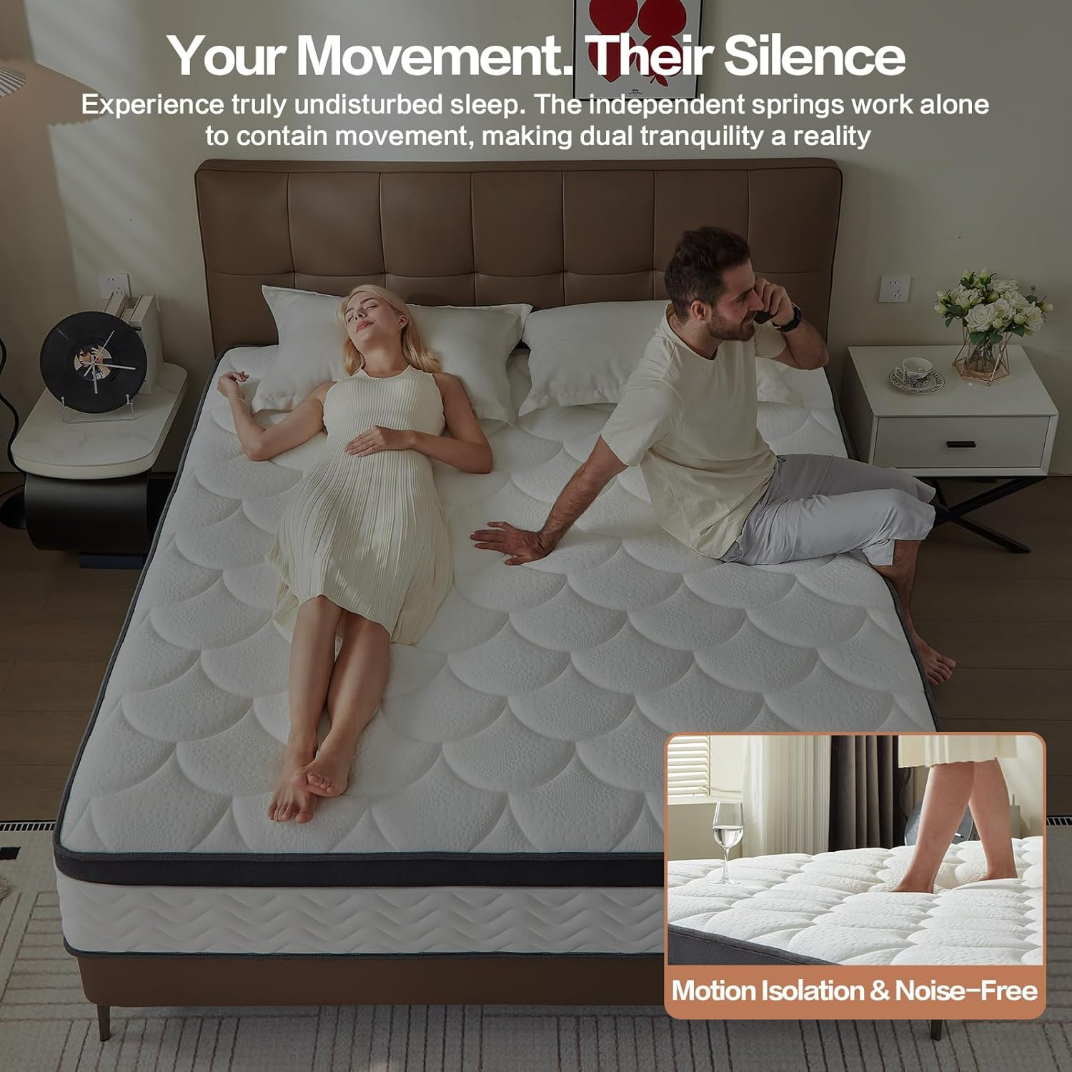 12″ Full Size Memory Foam Hybrid Mattress for Back Pain Relief & Comfort
