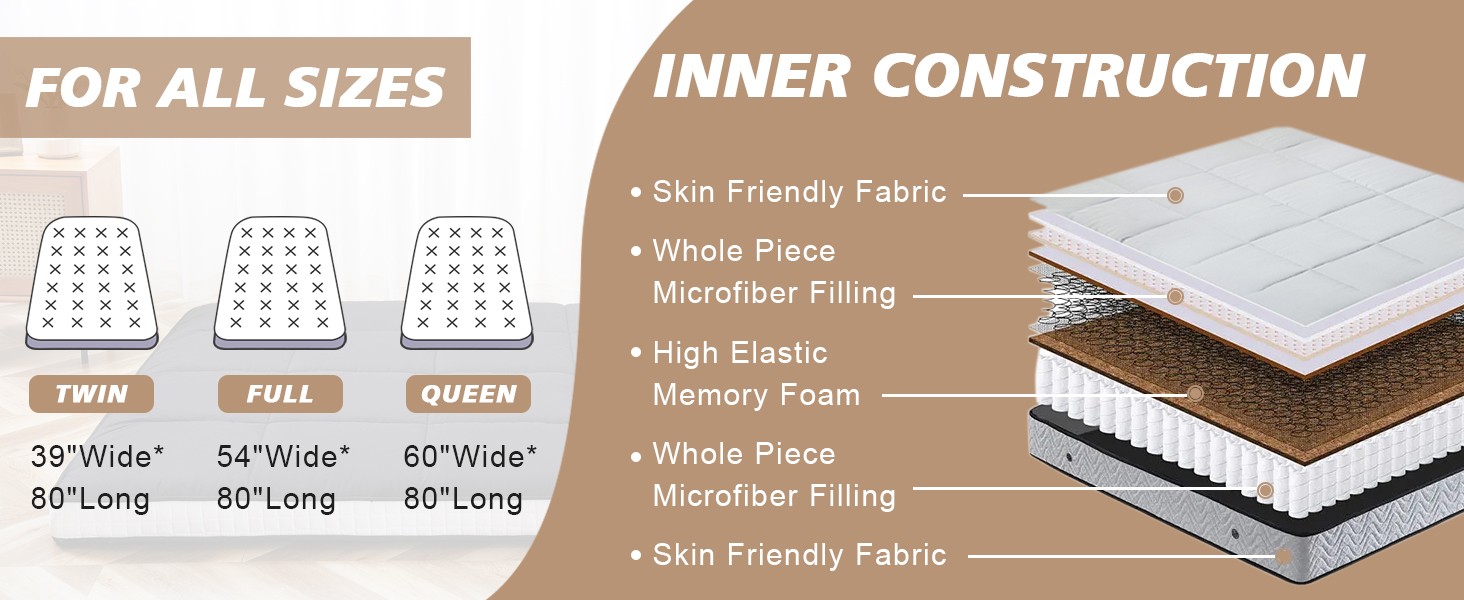 Queen Size Futon Mattr -4in Extra Thi Foldable Japanese Floor