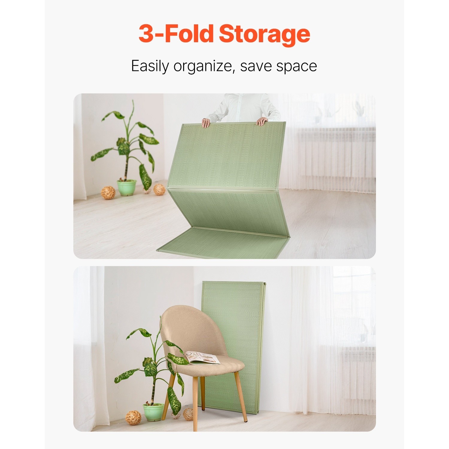 Traditional Japanese Tatami Mat, Twin Sized Foldable Tatami Mattress