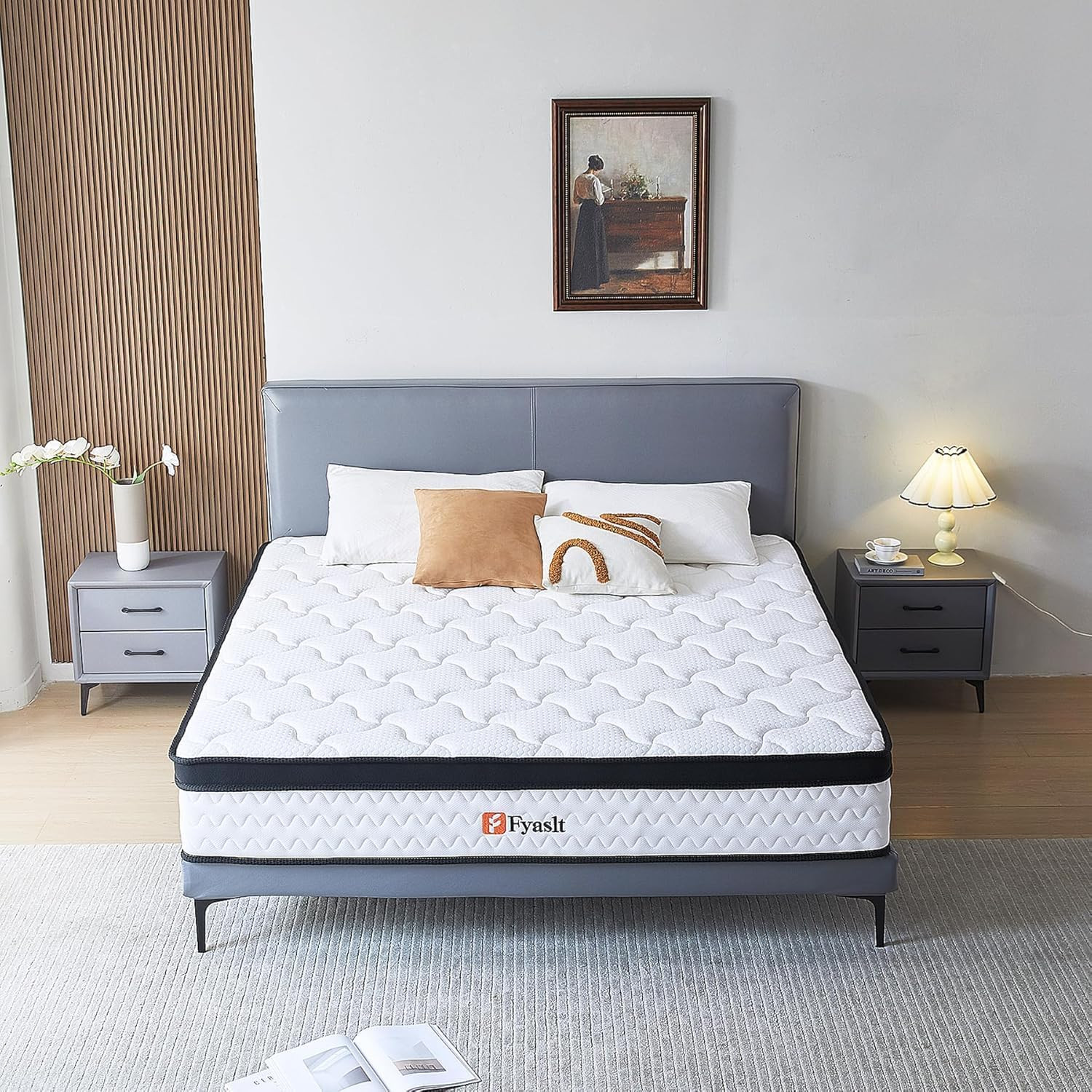 Queen Size 10 Inch Hybrid Memory Foam Mattress Pocket Spring Medium Firm