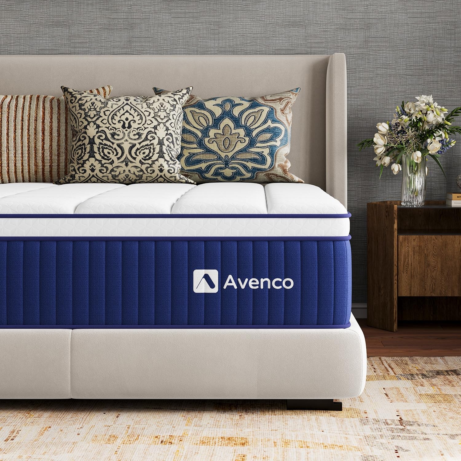 Avenco 12 Inch Twin Mattress, Twin Size Mattress Hybrid with Cooling Memory F…