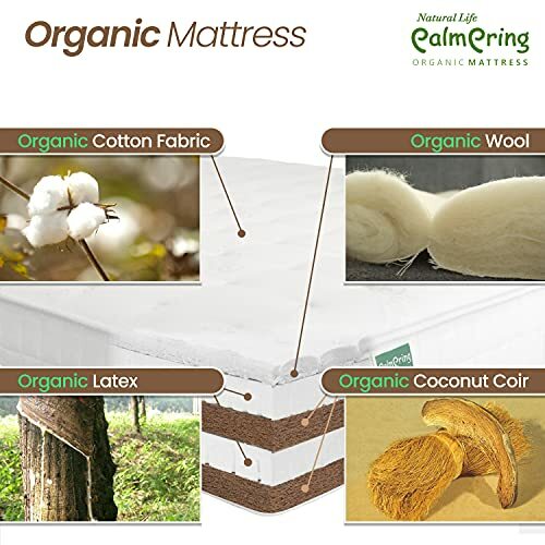 100% Organic Natural Latex Coconut Coir Medium Firm 10″ COLVA Bed Mattress