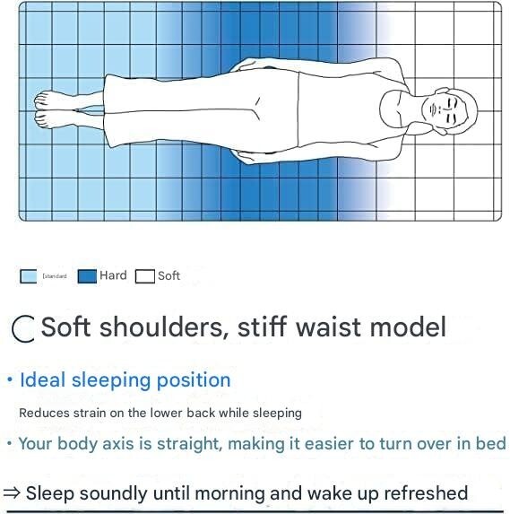 Airweave 02 Mattress Queen 1-273041-1 Tri-fold Shoulder Soft Waist Stiff Japan