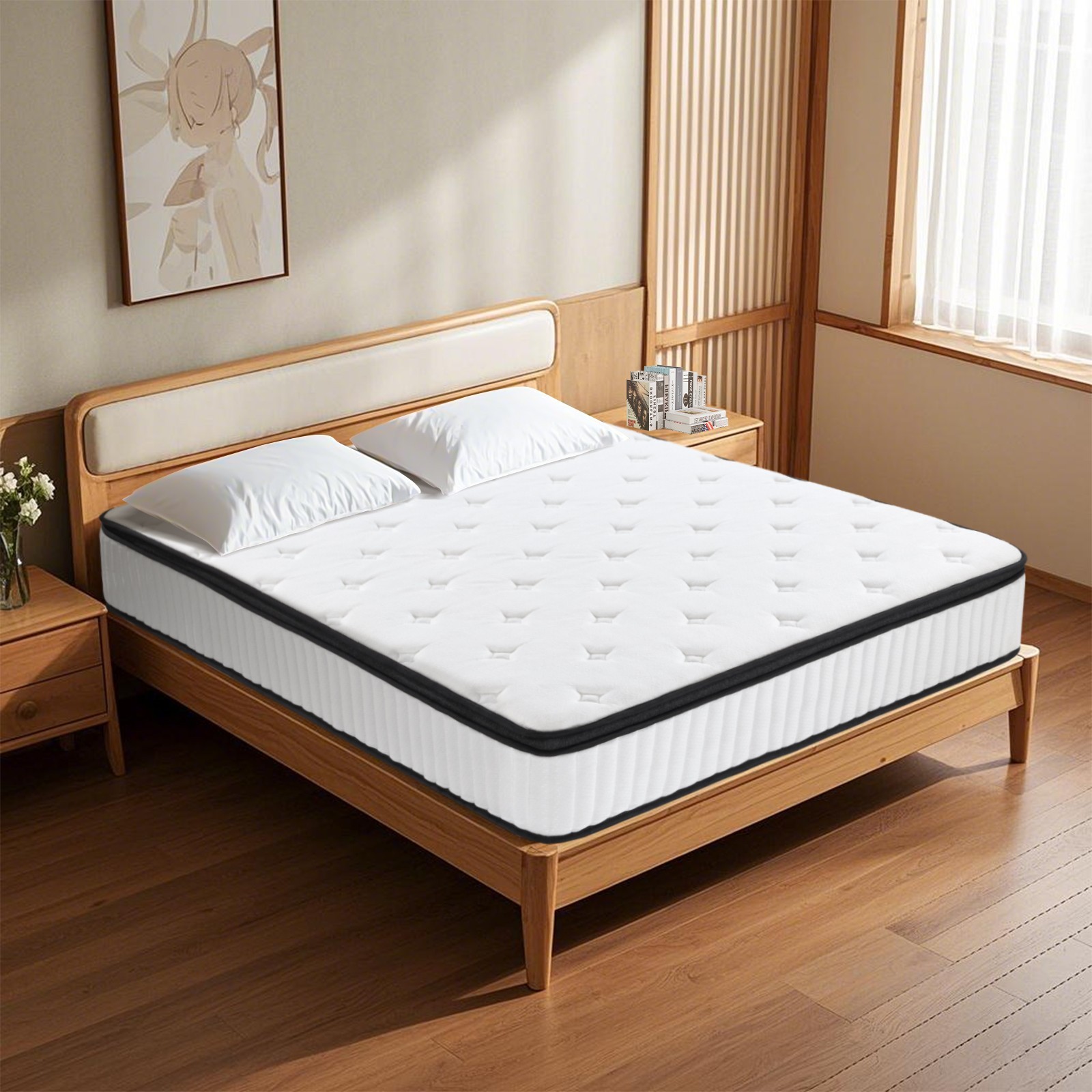 12 Inch Gel Memory Foam Mattress Hybrid Spring Twin Full Queen King Bed In A Box
