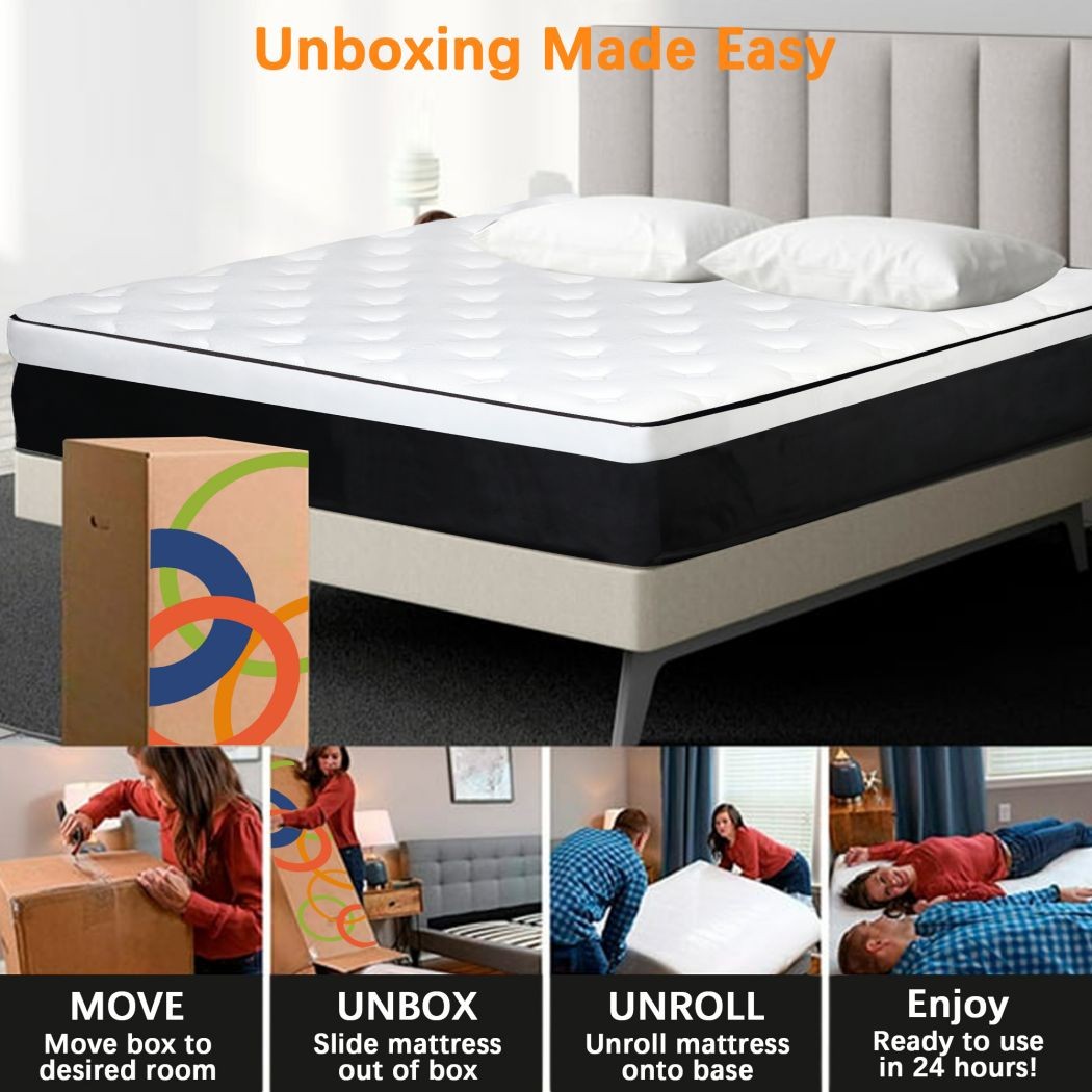 12″ Mattress Twin Full Queen King Size Innerspring Foam Mattress in a box CHEVNI