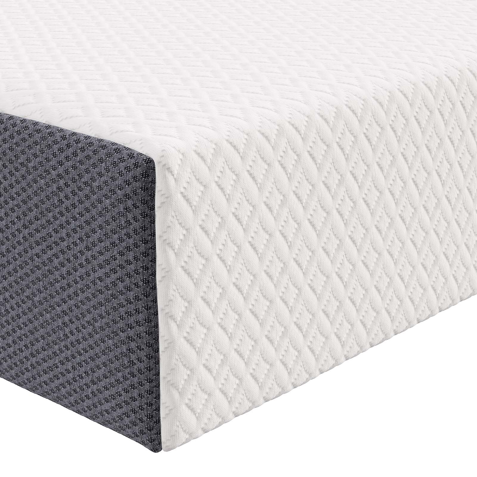 Modway 6″ Dual-Layer Full Size Firm Memory Foam Mattress With 10-Year Warranty