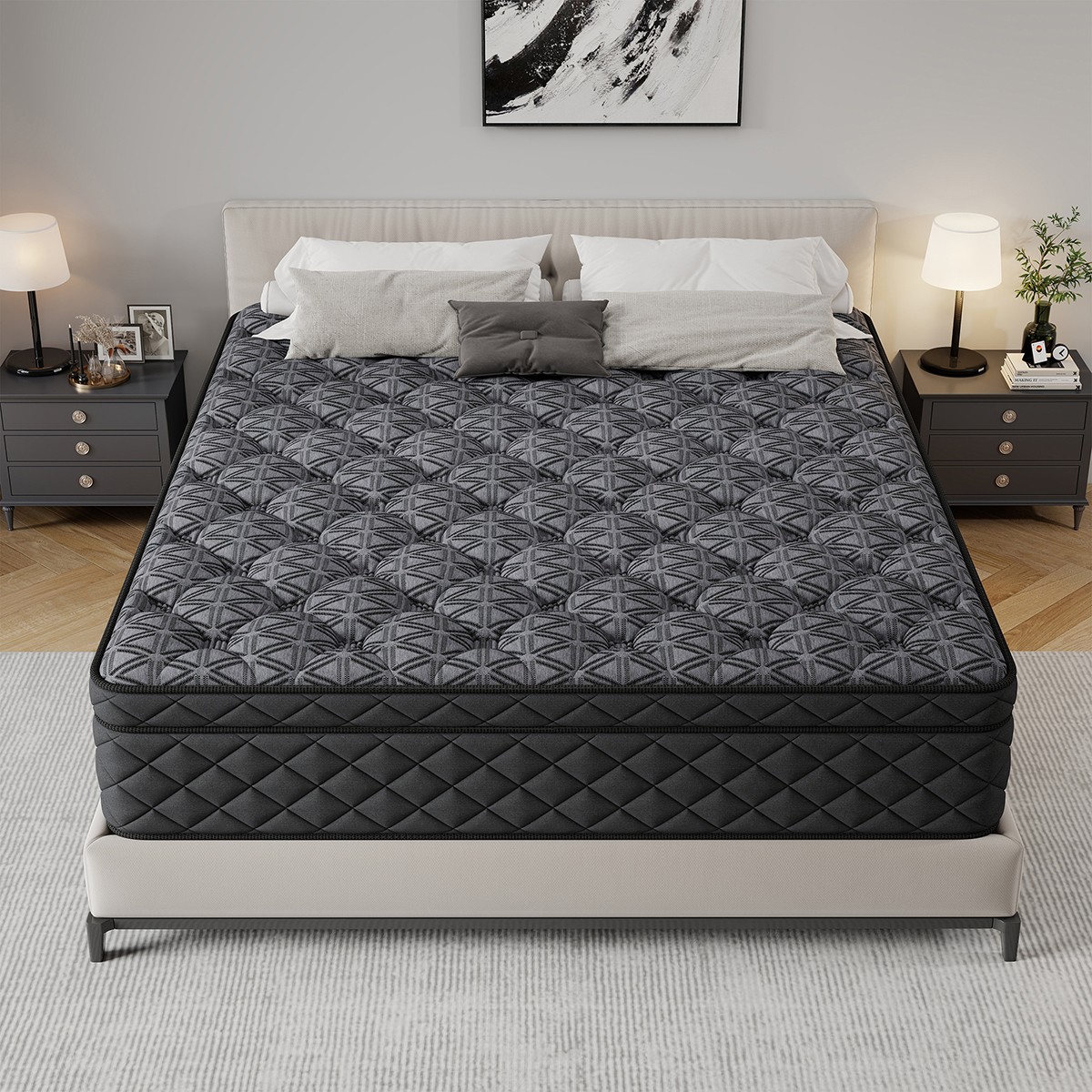 12″ 14″ Gel Memory Foam Pocket Spring Mattress In A Box Twin Full Queen King